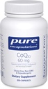 Insulasi murni CoQ10 60 mg 124; Koenzim Q10 Suplemen Energi, Antioksidan, Otak dan Kesehatan Cellular, Penyatuan, dan Dukungan Kardiovaskular * 124; 250 Katup