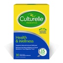 Culturelle Health & Wellness Daily Probiotic for Women & Men - 30 Count - 15 Milyar CFUS & A Probitic Strain Efektif Mendukung Sistem- Glute Bebas, Soy Free, Non-GMO