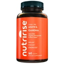 Nutribuge Organic Ashwagandha Root Capsules with Black Pepper, 1300mg, Natural Stress & Mood, Thyroid & Imune Suplemen Dukungan, Kejelasan, Fokus & Energi, Gluten Free, 60 Count