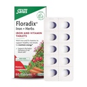 Floradix Iron Tablet - Iron Suplemen dengan B Vitamin, Acid Folic, Vitamin C & More - Energy Support - Vegetarian & Gluten- Free - 80 Tablet (80 Pelayan)