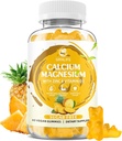 Calcium Magnesium Zinc Gummies dengan Vitamin D3, Gumi Kalsium Bebas Gula untuk Pria Perempuan, Potensi Tinggi Magnesium Gummies untuk Tulang & Otot & Kelahiran Kesehatan, Pineapple Flavor - 60 Count