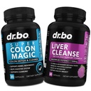 Colon Cleanser Detox & Liver Cleanse - 15 Hari Colon Cilin Pil Probiotic & Liver Detox Dukungan Supplemen Milk Thistle Dandelion - Supplemen Gerakan Bowel Movement untuk Instinsal Bloating Gut
