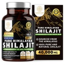 Prasarana Himalaya Shilajit untuk Pria dan Perempuan, [40,000MG, Max Kekuatan] Berisi 50% Acid Fulvic dengan lebih dari 85 Trace Mineral untuk Mendukung Energi, Otak dan Kekebasan, 120 Veg Caps