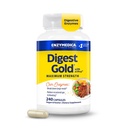 Enzymedica Digest Gold + ATPro, Maximum Power Enzyme Formula, Prevents Bloating and Gas, 14 Key Enzymes Termasuk Amylase, Protease, Lipase dan Lactase, 240 Capsules