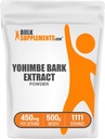 BulkSuplements.com Yohimbe Extract Powder - Yohimbe Bark Extract - Herbal Suplement, Gluten Free, 450mg per Serving, 500g (1.1 lbs) (Paket 1)