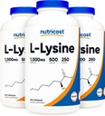 Nutricost L- Lysine 500mg (1000mg Serving), 500 Capsules (3 Botol)