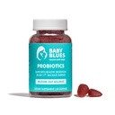 Child Blues Probiotic Gummies for Women - Organic Strawberry Flavor - Gut, Ammune, Skin & Vaginal Health - 5 Milyar CFU DE111 - Vegan Daily Suplemen untuk Moms - Pre / Posnital Support