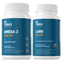 Dr. Tobias Omega 3 Fish Oil & Lung Health Suplemen Jantung, Otak & Imune Dukungan, Lung Cleanse & Detox Formula untuk Bronchial & Respiratory System, 60 Kapsul