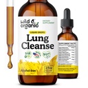 Wild & Organic Lung Cleanse-Free Mullein Leaf Extract for Lungs - Herbal Detox Suplemen - Vegan, Sugar & Alcohol- Free Mullein Drops - 2 fl oz