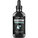 Biotin Liquid 10.000 mcg dengan Vitamin C - Tinggi Potency Hair, Skin & Nail Dukungan - Cepat Absorpsi Biotin Drops - 60 Day Supply - 2 oz