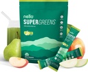 Nello Superfood Drink Superfood Mix dengan Chlorella, Moringa, Spinach, Brokoli, Digeptical Enzymes, dan Progori- Apple Pear Flavor, 20 Pelayan, Travel Pack