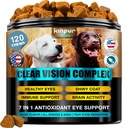 Eye Vitamin for Dogs - Dog Vision Supplement for Tear Stains, Dog Eye Care, Imune - Vitamin, Carrot, Fish Oil, Lutein - 180 Soft Chews with Duck Flavor - for All Breeds and Ages
