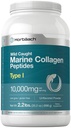 Horbäach Marine Collagen Powder 2.2 lbs 124; Hydrolyzed Collagen Peptides 124; Unflafeted 12.4; Keto, Paleo, Non- GMO, Gluten Free Supplemen