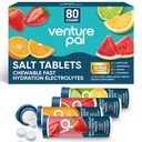 Venture Pal Chewable Electrolite Tablet, 80 Count Fast-Dissolve Sugar- Free Stick Salt Tablets - Variety Pack untuk Hidration Rapid, Outdoor Running, Hiking, Olahraga 124; Keto & Vegan Friendly 124; 4 Pack