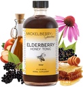 Mickelberry Gardens Elderberry Honey Tonic, Sambucus Syrup, Black Elderberry - Imune Dukungan untuk Orang dewasa dan Anak-anak (8 Ounces)
