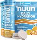 Nuun Daily Electrolite Tablet with Magnesium, Calcium, Potasium, Chloride & Sodium, Gluten Free, Sugar Free, & Vegan, Mixed Citrus Flavor, 4 Pack (40 Servings Total)
