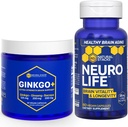 STACKS NATURAL Ginkgo Biloba + NeuroLife Pasokan Bundle - Mental Performance & Brain LongSam * - 120 Total Kapsul
