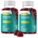 VITEEEY Probiotic Kimmy with Pregities - Gut Health Suplemen Kesehatan Digetical - 2 Milyar CFU - Vegan, Gluten- Free - 120 Count