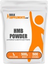 BulkSupplements.com HMB Powder - seperti Calcium HMB, Beta- Hydroxy Beta- Methylbutyrate - HMB Powder Suplemen, Gluten Free - 1g per Serving, 500g (1.1 lbs) (Paket 1)