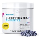 Livingood Daily Electrolytes Powder, Electrolytes Hydration Drind Mix with Vitamin C, Magnesium, Taurine & Sea Salt, Electrolite Supplemen Energi & Hydration, Keto, Berry Frost Flavor, 30 Srvgs