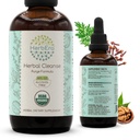 HerbEra Herbal Cleanse Organic Alcohol- Free Tacrture 124; Detox dan Cleanse Formula, Ekstment Explement 124; Organic Wormwood Herb, Black Walnut Hull, Cloves Flower Buds 124; Purge Extract (4 fl oz)