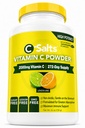 C-Salts Vitamin C Powder Tambahan - 100% Murni Tinggi Dose Buffered Vitamin C Powder untuk Dukungan Imune - Organik, Sugar- Bebas, Vegan, Non- GMO, Stoach- Friendly, Lemon Lime 26oz