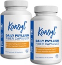 Konsyl Daily Psyllium Fiber Capsules - Berisi 1500mg Alll-Natural Psyllium Husk Powder per Serving - Mendukung Kesehatan Digetical dan Tujuan Manajemen Berat + (2 Pack Masing-masing)