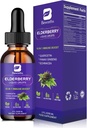 Elderberry Syrup 124; Quercetin Black Elderberry Liquid Drop dengan Quercetin, Panax Ginseng untuk Dukungan Imune 124; Sambucus Elderberry dengan Vitamin C dan Zinc, D3 124; Vegan 124; Non-GMO 124; Asli