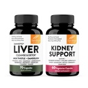 Sandhu 's Liver Detox & Kidney Dukung Combo 124; Support Liver, Ginney & Urinary Tract Health