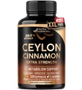 Ceylon Cinsules Capsules - Ekstra Kekuatan - Energi, Jantung & Metabolisme Dukungan - untuk Pria & Perempuan - Ekstrak Alam Murni 20: 1 Tambahan - Dibuat di AS - GMO & Gluten Bebas, 120 Katup, 4 Bulan Suppply