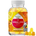 Anak-anak Omega dan DHA Gummies - Fatty Acids Omega 3 6 9 dengan Vitamin C for Vision - Nutonationary DHA untuk Anak-anak untuk Sistem Gugup Kesehatan & Fokus Dukungan - Fish Free - 60 Count