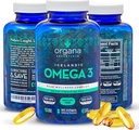 Omega 3 Minyak Ikan 2.000 mg - EPA Tinggi 820 mg + DHA 620 mg - 180 Kekuatan Triple Lemon Burpless Flavored Softgels