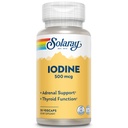 Solaray Iodin 500 mcg, Iodine Suplemen untuk Kesehatan Adrenal dan Thyroid Dukungan, Energi, Metabolisme, dan Fokus, Potasium Iodide, Vegan, 60- Hari Money-Back Jaminan, 30 Hamba, 30 VexCaps