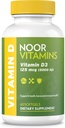 Noor Vitamin Halal Vitamin D, Halal Vitamin D3, 5000 IU Softgel, Suffels Support Bone, Ammune & Heart Health, from Safflower Oil to Maximize Absorpsi, Non-GMO, Gluten Free & Halal (60 Count)...