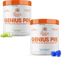 Genius Pre- Tambahan Kerja Bundle - Blue Raspberry & Sour Apple - Caffeine- Free / Stimulant- Free