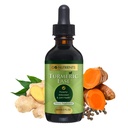 Go Nutrients Turmeric Ease - Organic Turmeric Supplemen dengan Curcumin, Ginger & Black Pepper - Liquid Drops Ekstrture Ekstture for Quick Absorpsi - Support Joint Health & Imune Defense - 2oz