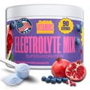 Electrolyte Mix = 124; Sugar- Free Hydration Powder dengan 72 + Trace Minereal 124; No Sugar, Fast- Dissolving Electrolytes Powder Pawkers 12.4; Blueberry- Preneate, 90 Hamba