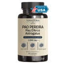 VINATURA Pao Pereira + PAU D 'Arco, Astragalus - 1300MG Serving, USA Made & Test, Stem Cells dan Immune Dukungan, 60 Capsules