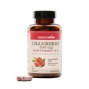 NaturreWise Cranberry Pill for Women - Extract Equal to 12.500mg * Cranberry Suplement + Vitamin C & E - Cleansing Urinary Tract & Bladder - Vegan, Non-GMO, Sugar- 60 Capsules [Persediaan Bulan 1]