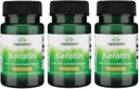 Swanson Keratin (dari Tibetan Wool) - Bahan Penambahan Natural Promoting Heally Joints, Hair, Skin & Nails - membantu Netsules Healthy - (60 Capsules, 50mg Setiap) (3 Pack)