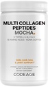 Codeage Multi Collagen Peptides Protein Powder - Chocolate Mocha Instant Coffee - Gourmet Knoa Coffee Drink & Shake - Collagen Type I, II, V & X - Grass-Fed, Hydrolyzed, Non-GMO - 14.39oz