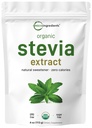 Pawder Organik Murni, 4 Ounces, 706 Serving, Tingkat Tertinggi Stevia Green Leaf Reb.