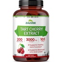 Zazzee Tart Cherry 10: 1 Ekstraksi, 3000 mg Kekuatan, 200 Vegan Kapsul, 6 + Bulan Pasokan, Kosher diakui, konsentrasi dan distandardisasi 10X Ekstrak, 100% Vegetarian, All- Natural, Gluten Bebas, Non-GMO