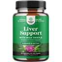 Suplemen Support Milk Thistle Liver - Herbal Liver dengan Sulymarin Milk Thistle Extract Dandellion Root Extract Choline Bitarinst Berberine dan Chicory Root untuk Cleanse 60 Count