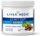 Perbaikan Leaky Gut, Gut L Glutamine Powder, untuk Kesehatan Optimal Guut, Sothes Gut Seperti Bloating dan IBS, Gut Free Gut Kesehatan Suplemen untuk Perempuan dan Pria, Cokelat Mint, 180 g-Liver Medic