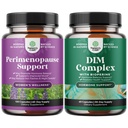 Bundle of Complete Perimenopause Supplement for Women with Maca Root Vitex Berry & Black Cohh and Pure DIM Suplemen with Bioperine - Diindolymetana Testosteron Complex with Broccoli Florets