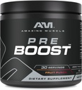 Amazing Muscle Pre Boost = 124; 30 Servis = = 124; 324 Grams = = 124; Pre-Workout Suppplemen; Fruit Flavor 124; Made in USA