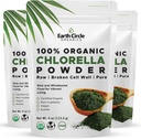 Bumi Circle Organic Organic Chlorella Popper Superfood 124; Kosher 124; Broken Cell Wall Chlorofil, Vegan, Super Green Algae, Clean Chlorella, High in Protein, Fiber & Acids - 4oz (3 Pack)