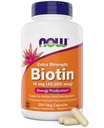 Sekarang Makanan Ekstra Kekuatan Biotin 10 juta mcg - 200 Cacah - Rambut, Kulit, Nail - Tambahan untuk Pria dan Wanita - B7 Vitamin - Vegetarian, Vegan, Non-GMO