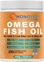 Skin & Coat Care Omega 3 Soft Chews for Pet - Fish Oil for Dogs Healthy Skin 124; Shiny Fur Fur 124; Melawan gatal dalam Treat Format, All- in- 1 Oil